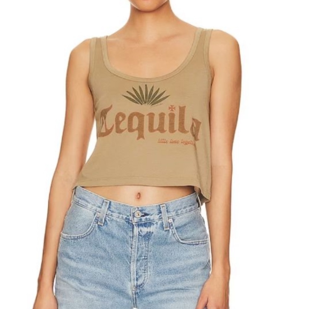 Tequila Boxy Tank in Camel Gold